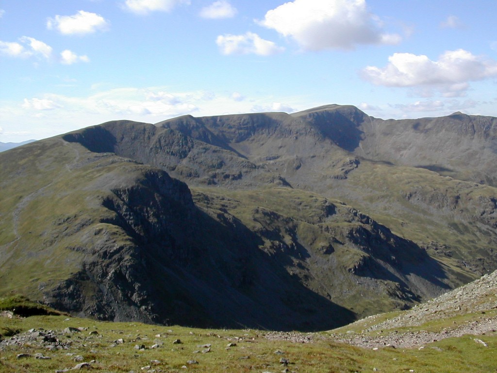 The eastern corries of Helvellyn from Fairfield